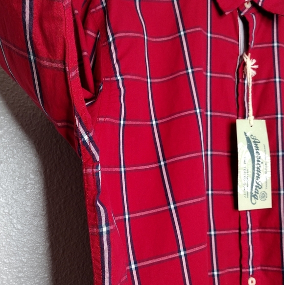 NWT American Rag Men's Plaid Casual Button Down Dress Shirt Size M - Picture 7 of 14
